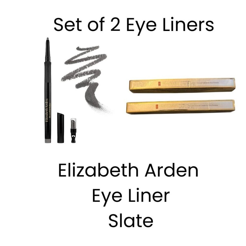 2 Elizabeth Arden Slate 02 Beautiful Color Precision Glide Eye Liner Retired